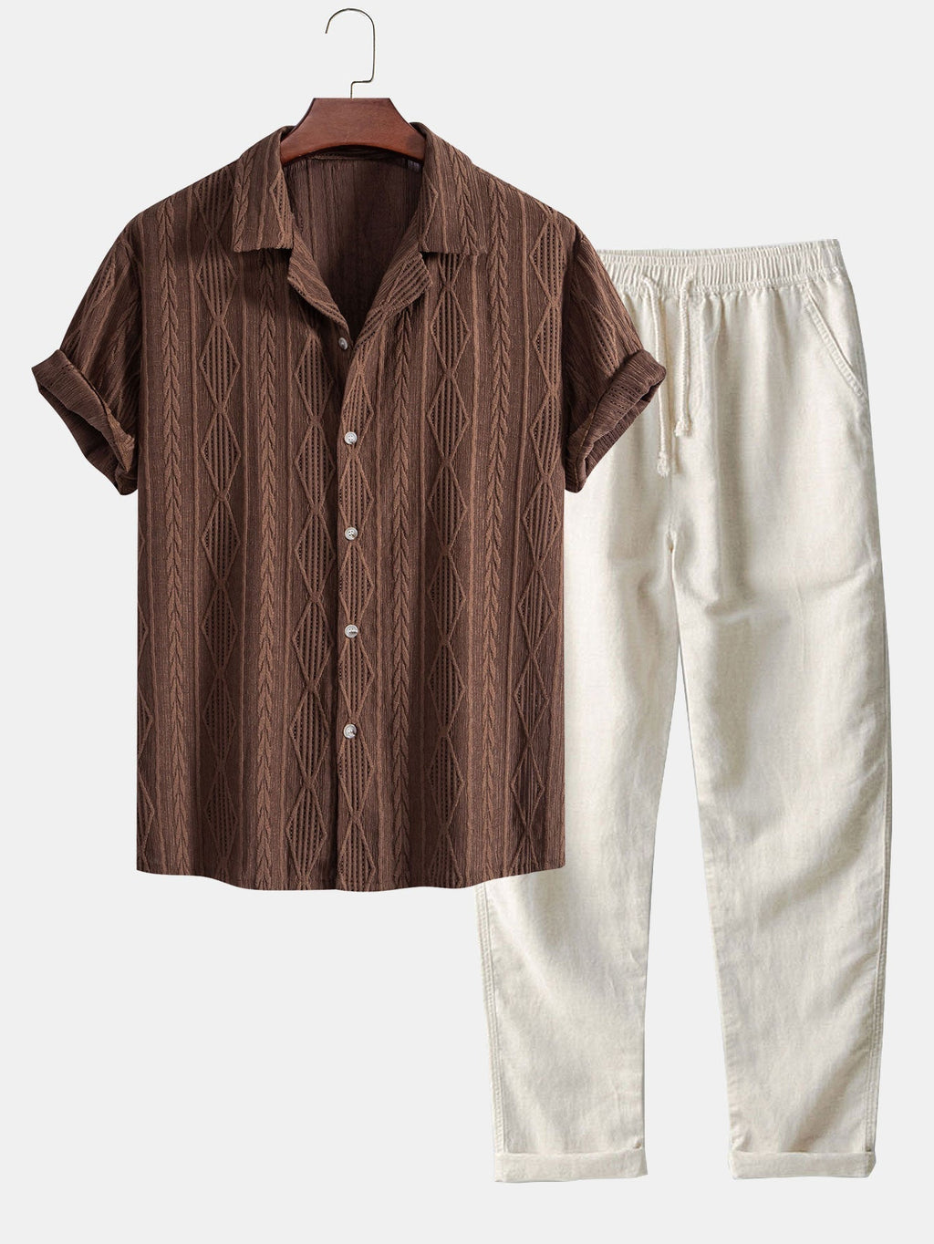 Set Resort Camicia e Pantalone Coordinato Old Money