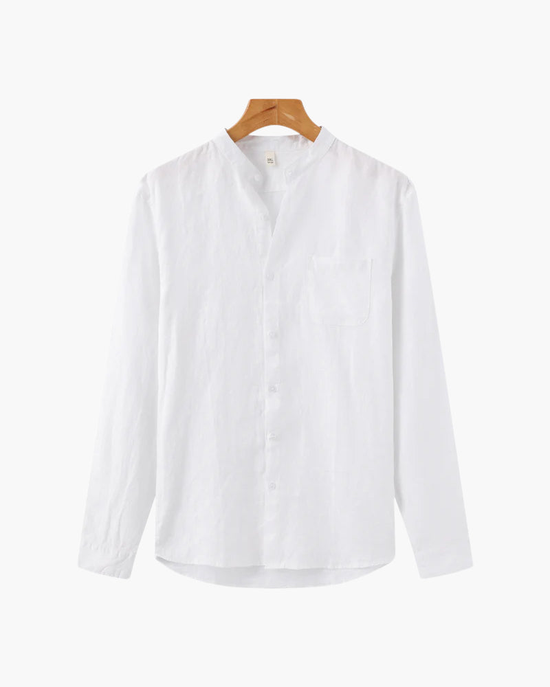 Lorenzo | Camicia Uomo in 100% Lino, Camicia Estiva Traspirante Old Money