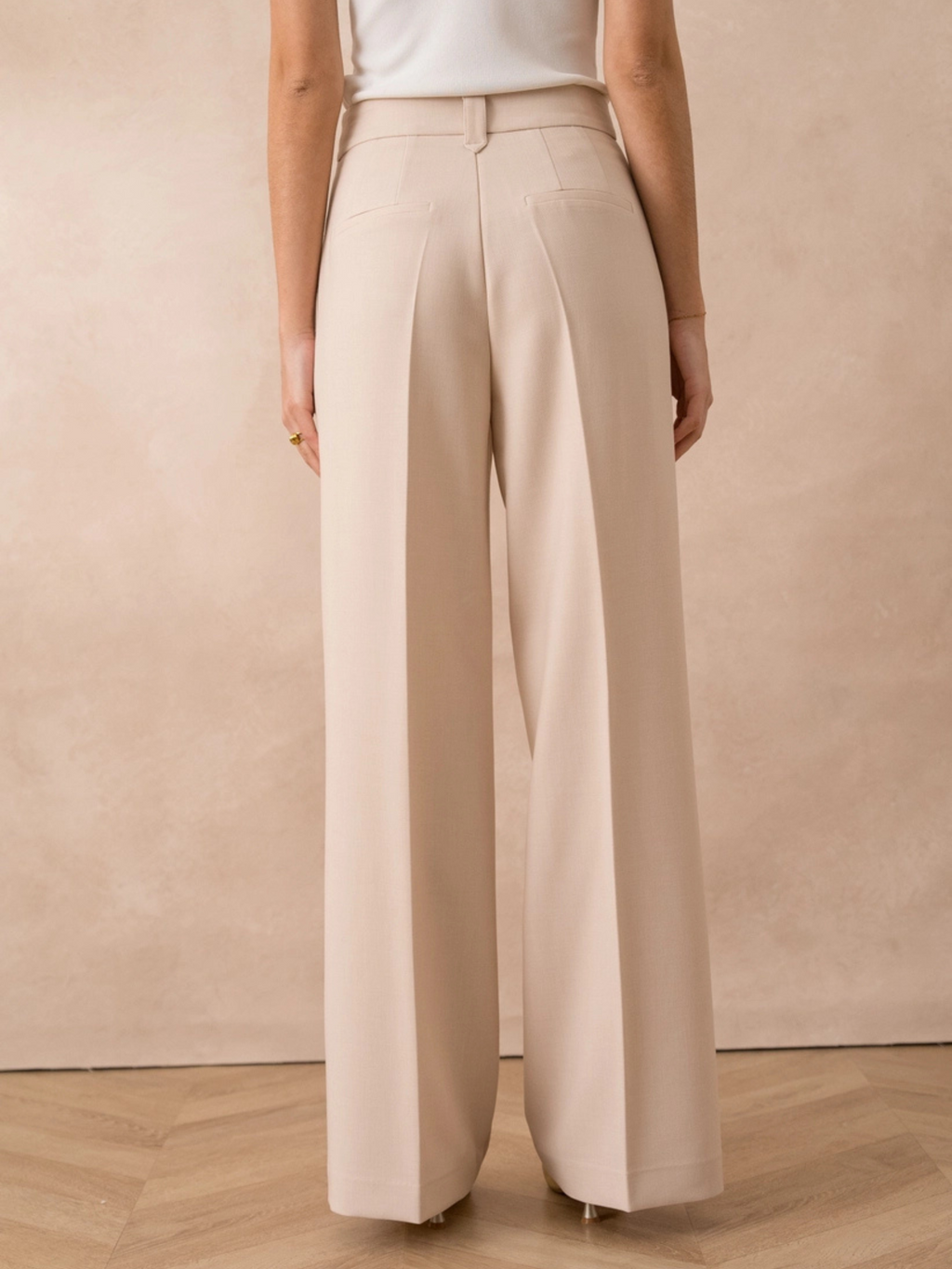 Elegante wijde broek met hoge taille