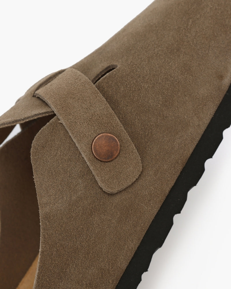 Stefano | Sabot Uomo in Camoscio, Scarpe Slip-On Aperte Old Money