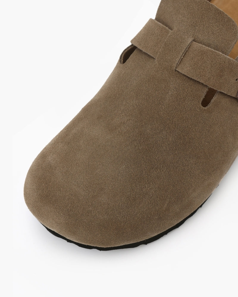 Stefano | Sabot Uomo in Camoscio, Scarpe Slip-On Aperte Old Money