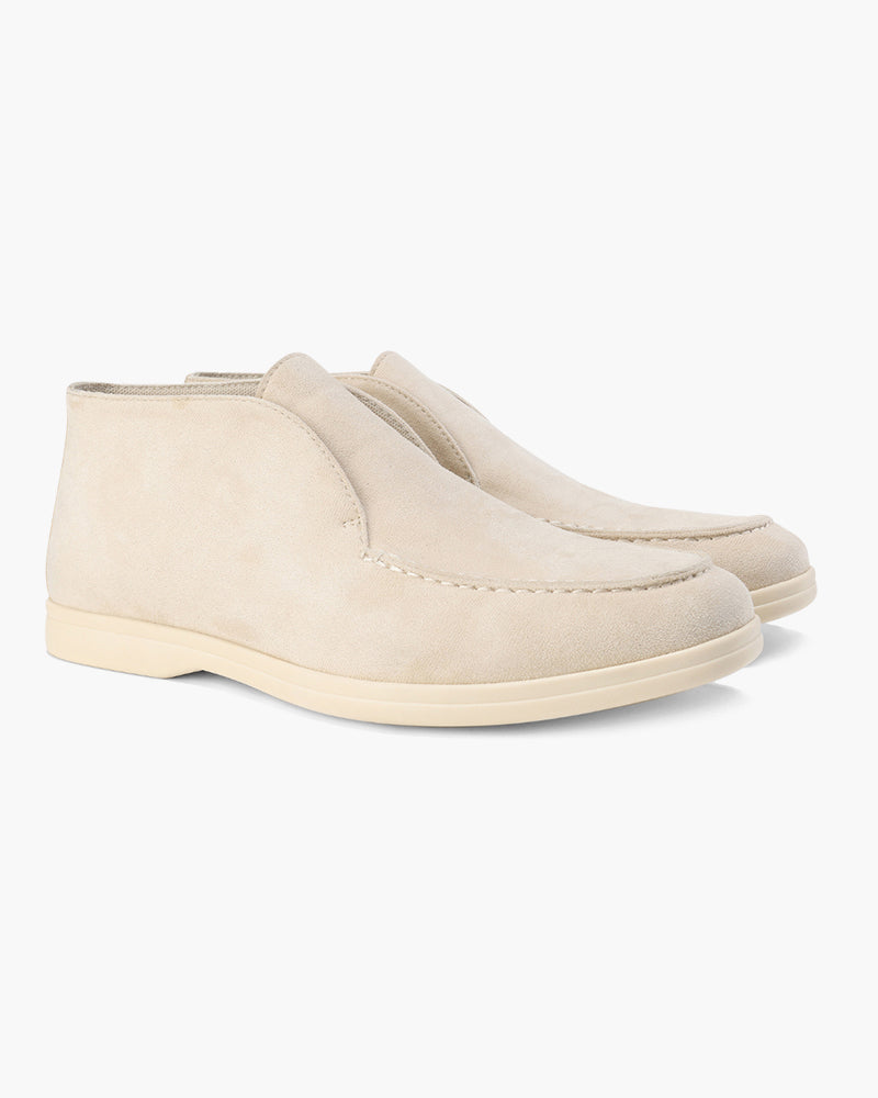 Matteo | Mocassini Alti Uomo in Camoscio, Scarpe Slip-On Eleganti Old Money