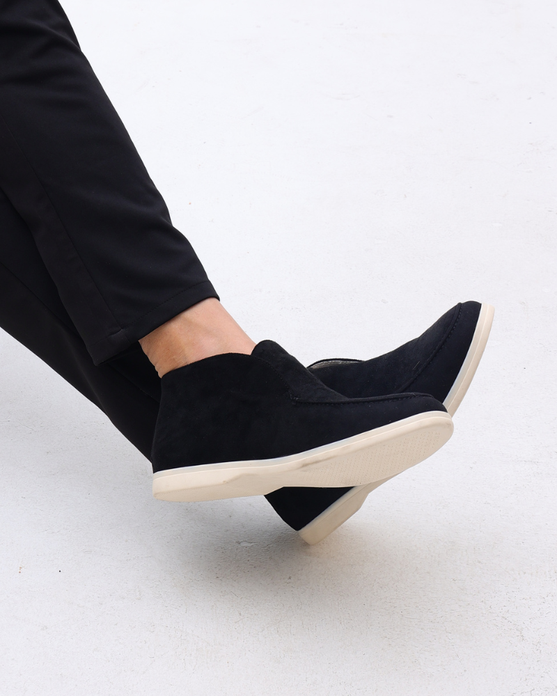 Matteo | Mocassini Alti Uomo in Camoscio, Scarpe Slip-On Eleganti Old Money