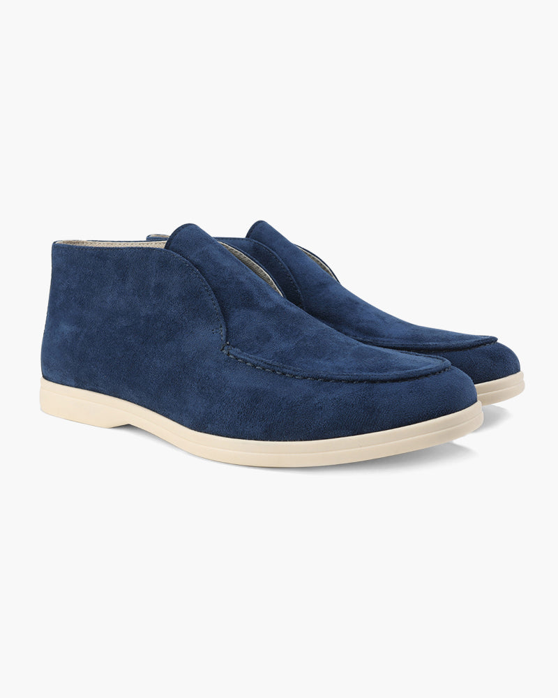 Matteo | Mocassini Alti Uomo in Camoscio, Scarpe Slip-On Eleganti Old Money