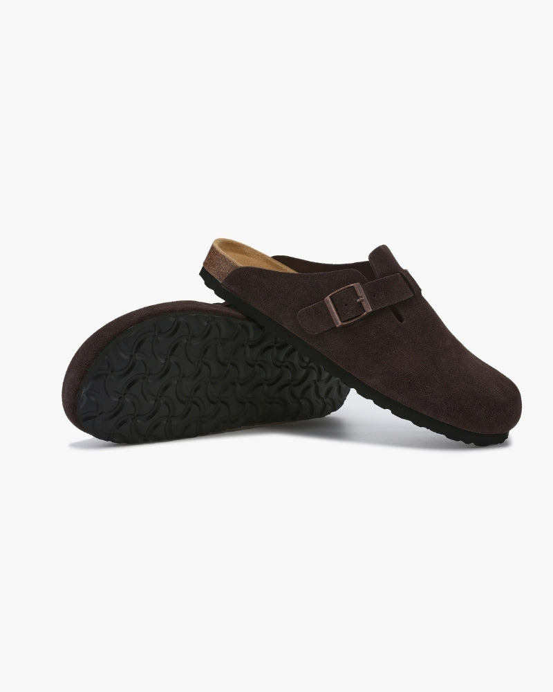 Stefano | Sabot Uomo in Camoscio, Scarpe Slip-On Aperte Old Money