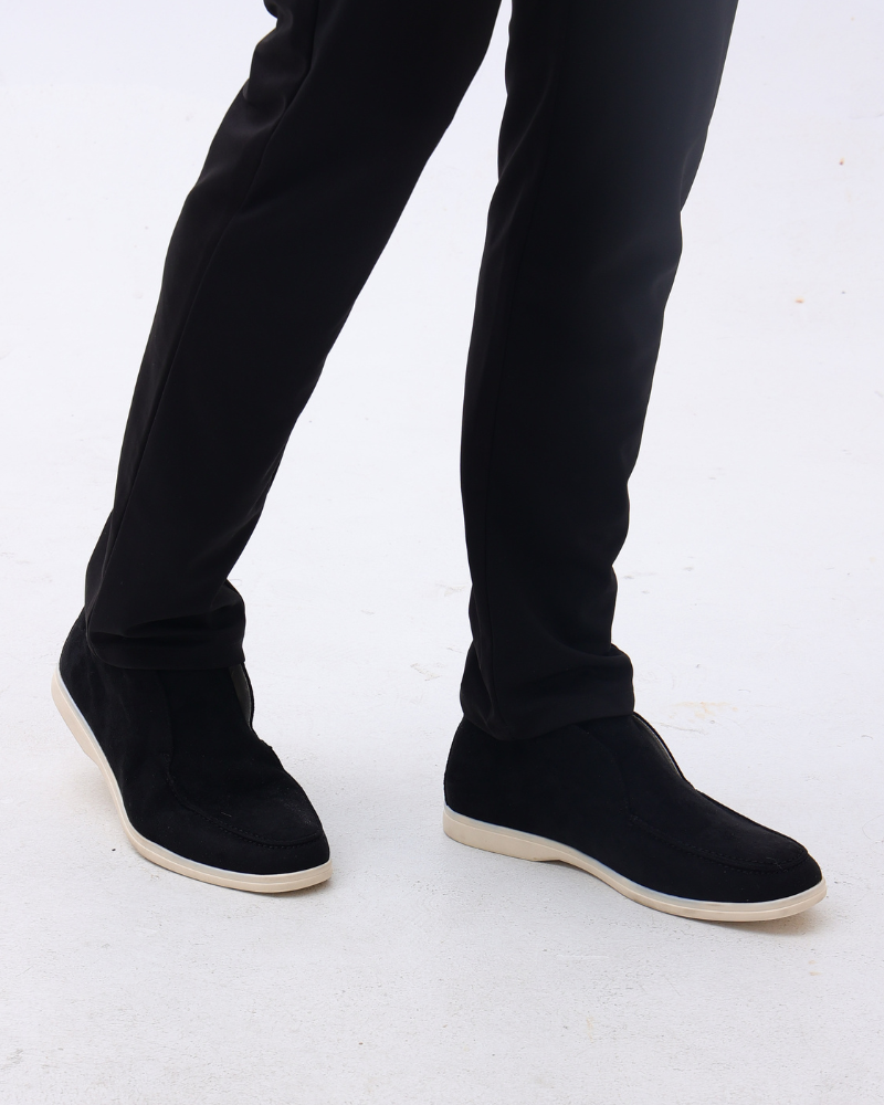 Matteo | Mocassini Alti Uomo in Camoscio, Scarpe Slip-On Eleganti Old Money