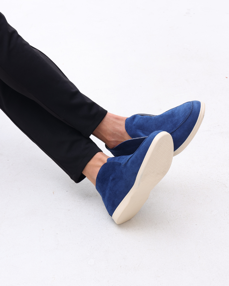 Matteo | Mocassini Alti Uomo in Camoscio, Scarpe Slip-On Eleganti Old Money