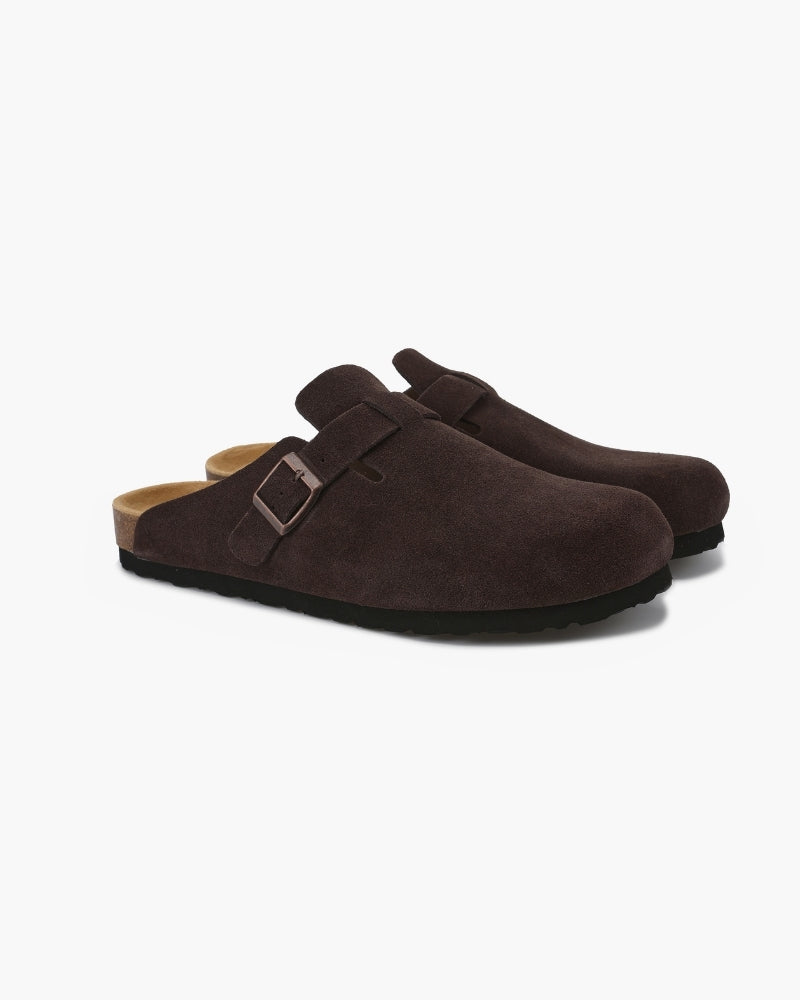 Stefano | Sabot Uomo in Camoscio, Scarpe Slip-On Aperte Old Money