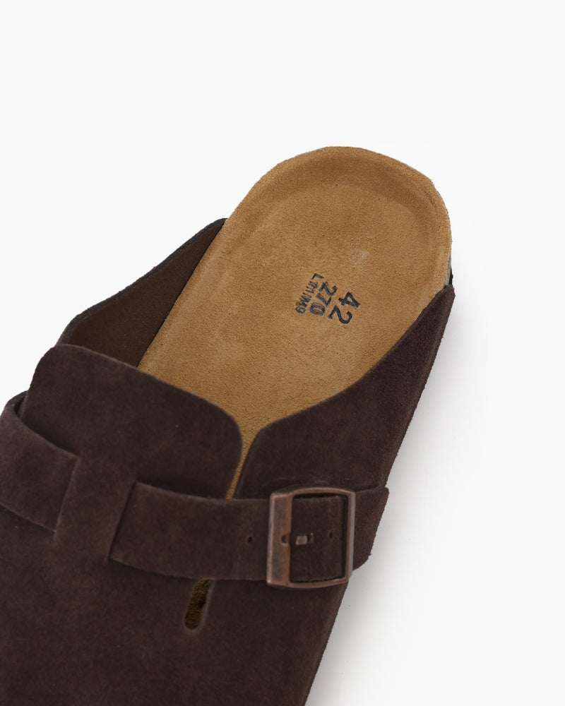 Stefano | Sabot Uomo in Camoscio, Scarpe Slip-On Aperte Old Money