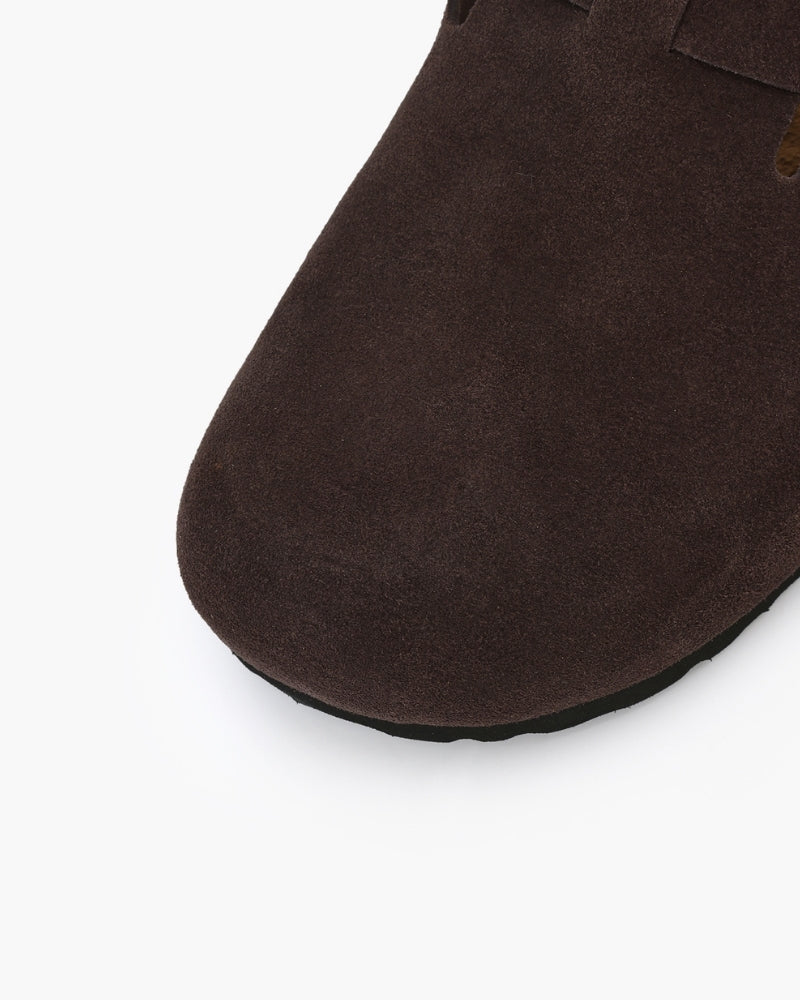Stefano | Sabot Uomo in Camoscio, Scarpe Slip-On Aperte Old Money
