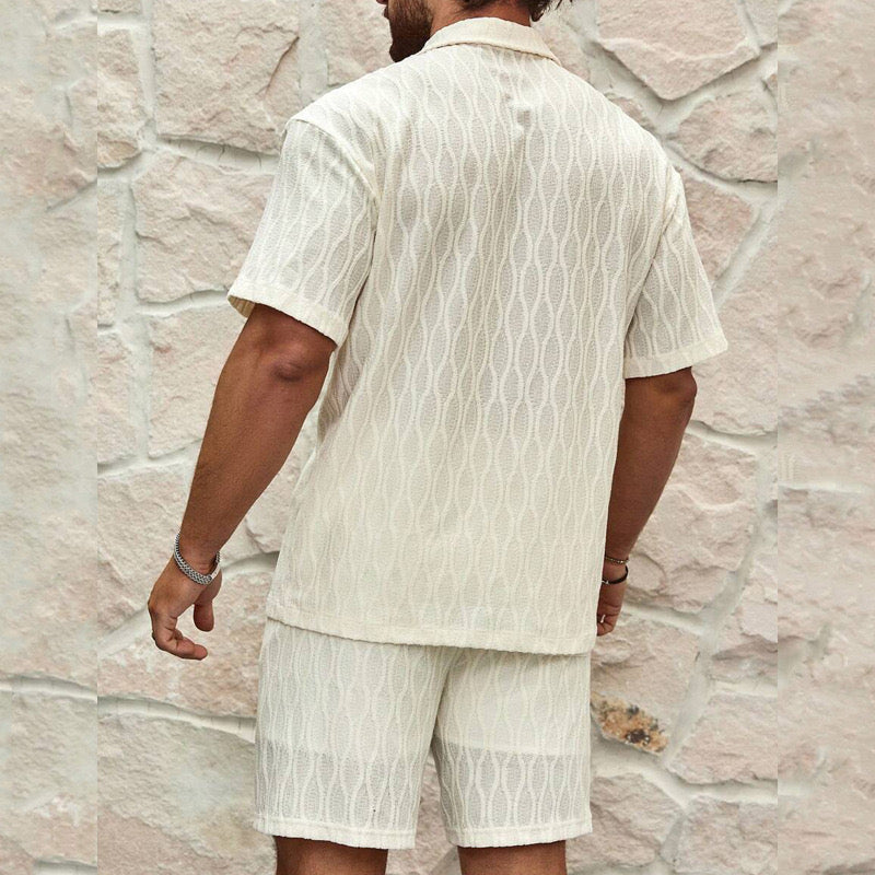 Set Camicia e Shorts Stampati Old Money