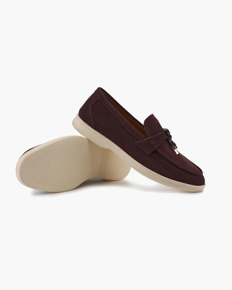 Sofia | Mocassini Donna in Camoscio, Scarpe Slip-On Eleganti Old Money