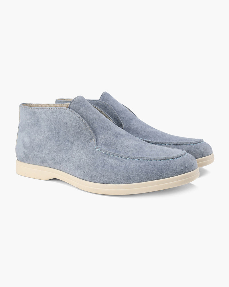Matteo | Mocassini Alti Uomo in Camoscio, Scarpe Slip-On Eleganti Old Money