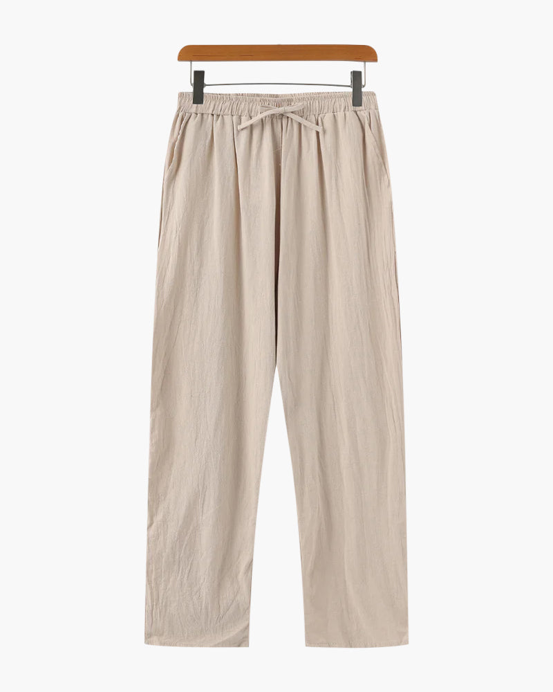 Davide | Pantaloni Uomo in Lino, Pantaloni Estivi Leggeri Old Money