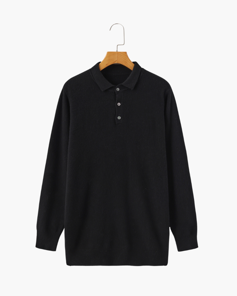 Emanuele | Polo Uomo in 100% Cashmere, Maglia Polo Premium Morbida Old Money