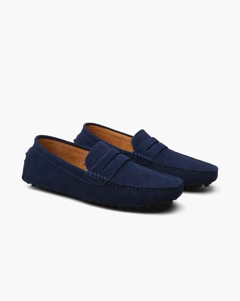 Giulio | Mocassini Driver Uomo in Camoscio, Scarpe Slip-On Casual Old Money