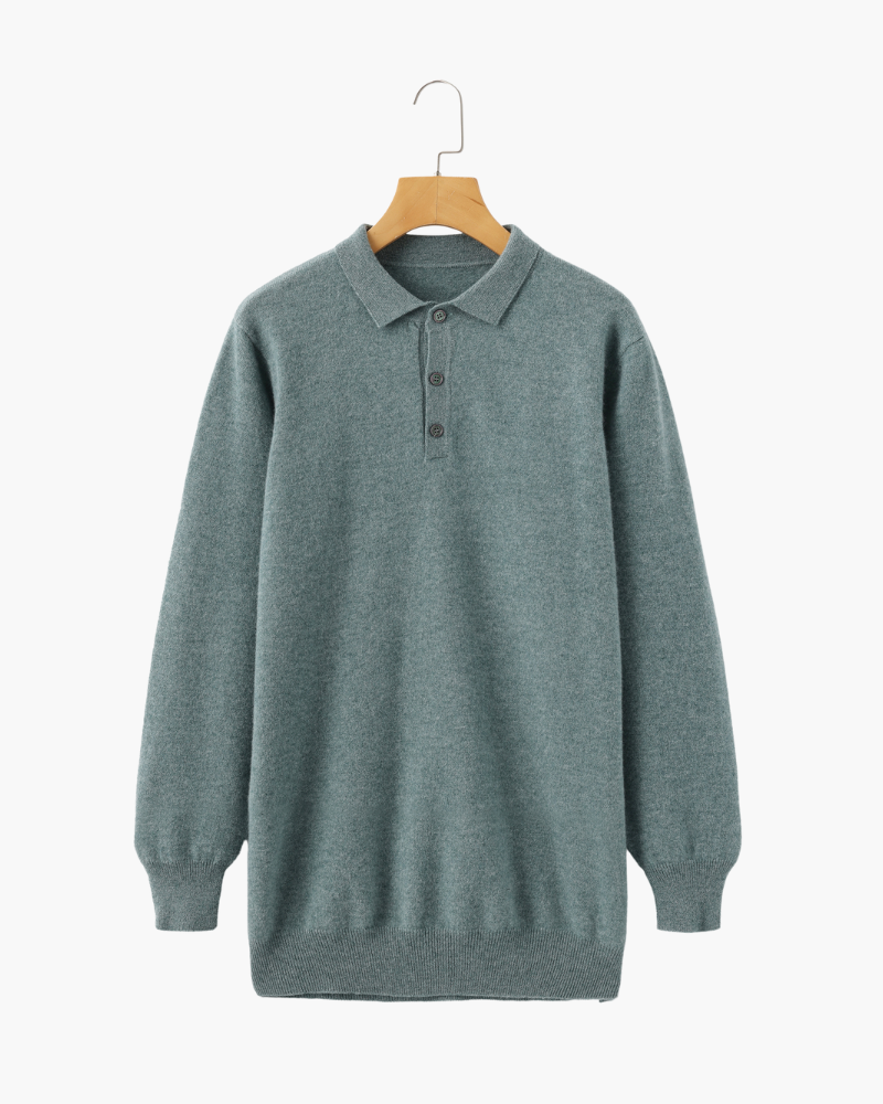 Emanuele | Polo Uomo in 100% Cashmere, Maglia Polo Premium Morbida Old Money
