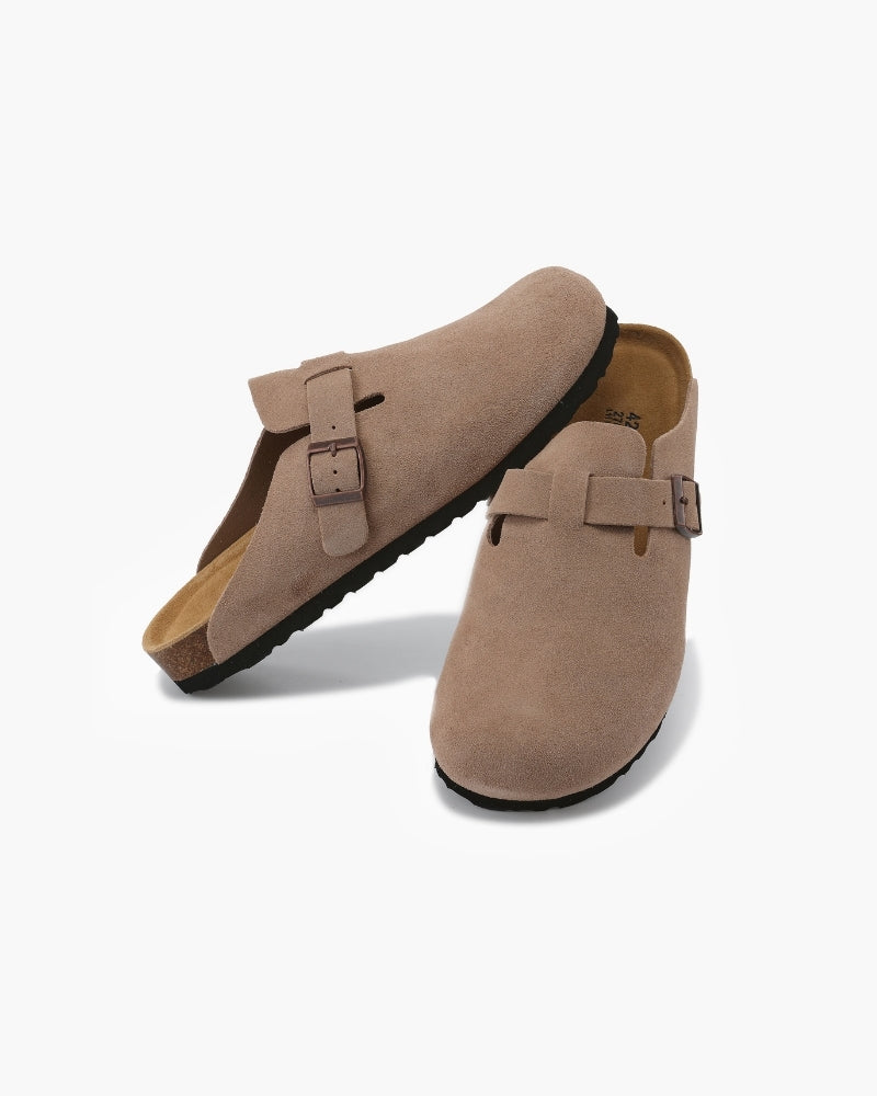 Stefano | Sabot Uomo in Camoscio, Scarpe Slip-On Aperte Old Money