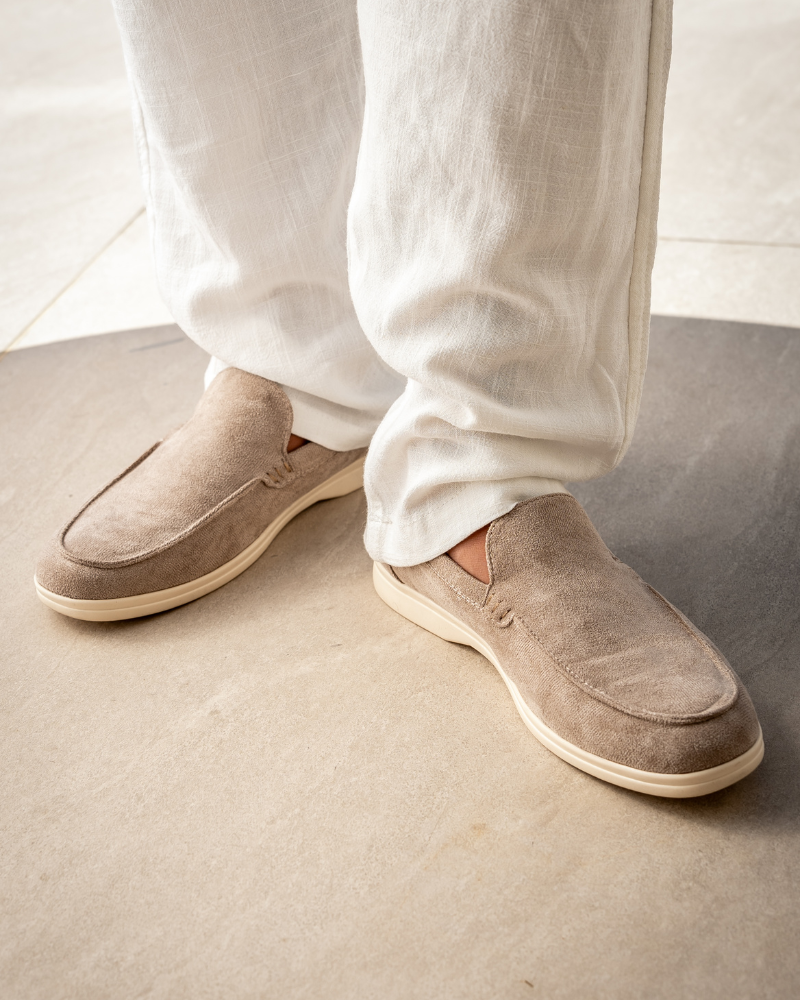 Alessandro | Mocassini Uomo in Camoscio, Scarpe Slip-On Classiche Old Money