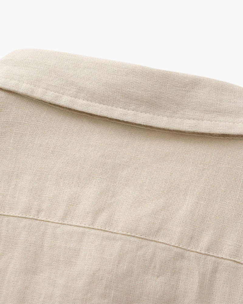 Lorenzo | Camicia Uomo in 100% Lino, Camicia Estiva Traspirante Old Money