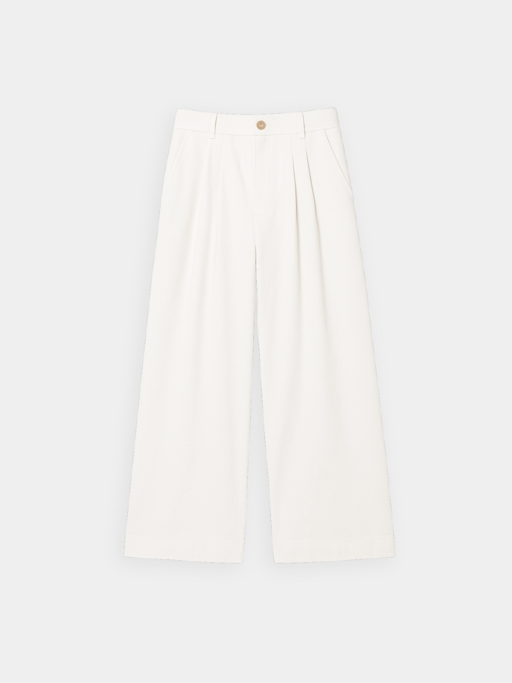Luxe wijde katoenen broek