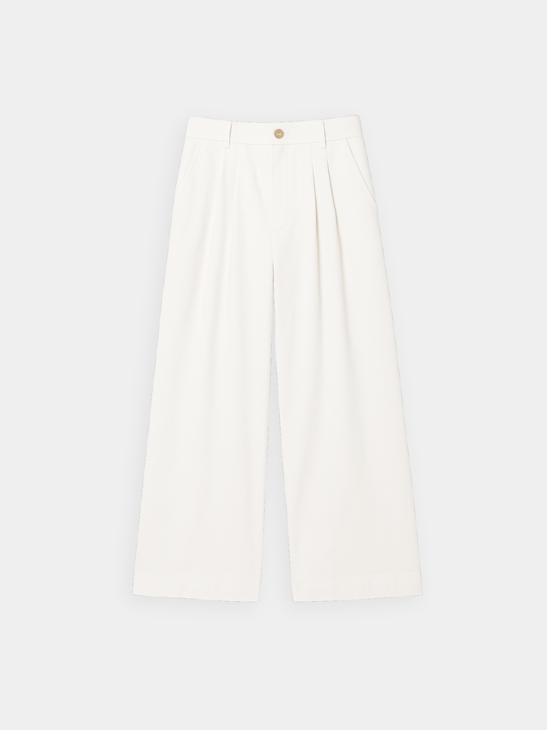 Luxe wijde katoenen broek