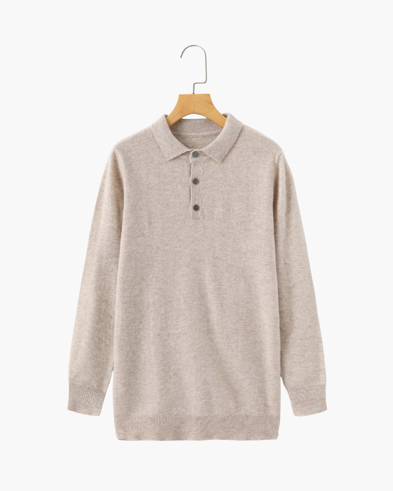 Emanuele | Polo Uomo in 100% Cashmere, Maglia Polo Premium Morbida Old Money