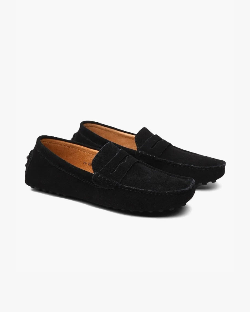Giulio | Mocassini Driver Uomo in Camoscio, Scarpe Slip-On Casual Old Money