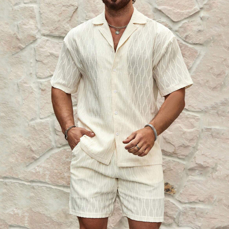 Set Camicia e Shorts Stampati Old Money