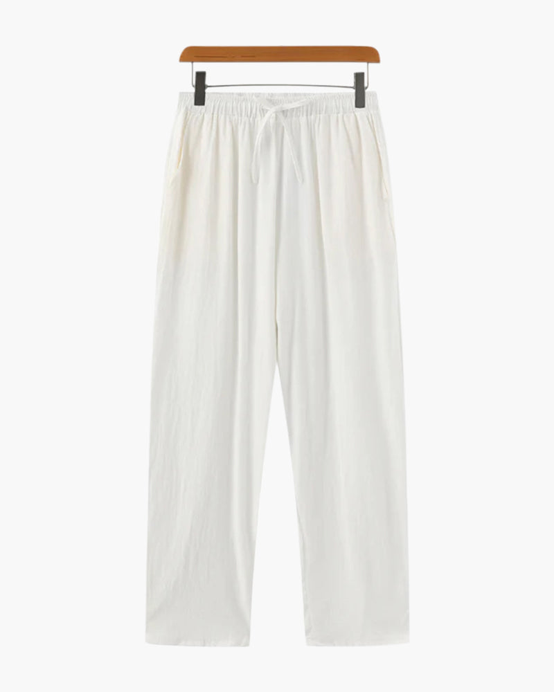 Davide | Pantaloni Uomo in Lino, Pantaloni Estivi Leggeri Old Money
