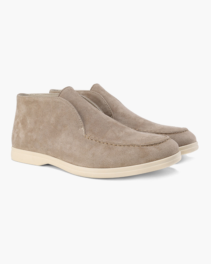 Matteo | Mocassini Alti Uomo in Camoscio, Scarpe Slip-On Eleganti Old Money