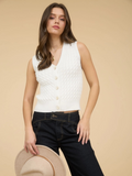 Gilet a Trecce con Scollo a V Smart Luxury