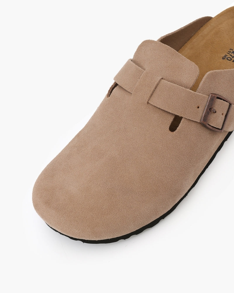 Stefano | Sabot Uomo in Camoscio, Scarpe Slip-On Aperte Old Money