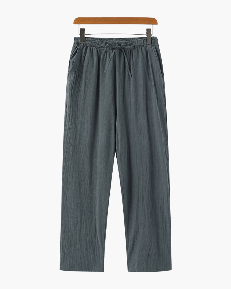 Davide | Pantaloni Uomo in Lino, Pantaloni Estivi Leggeri Old Money