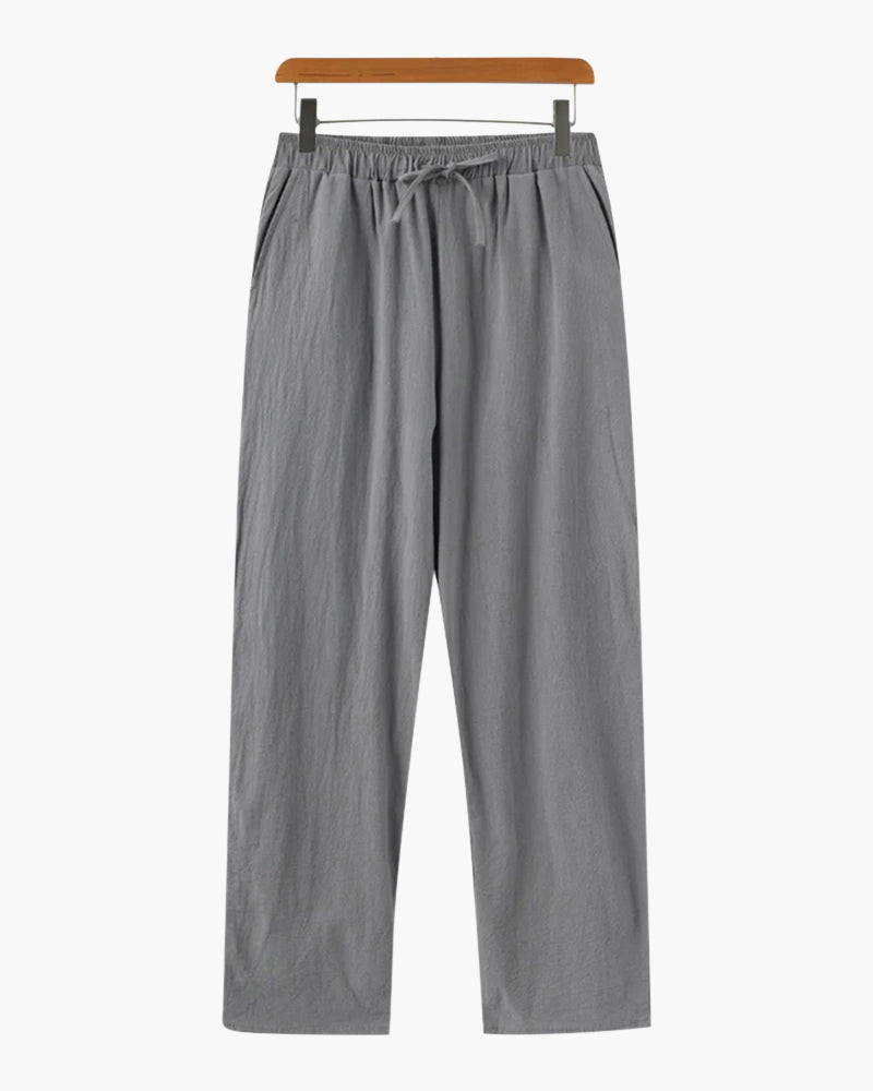 Davide | Pantaloni Uomo in Lino, Pantaloni Estivi Leggeri Old Money