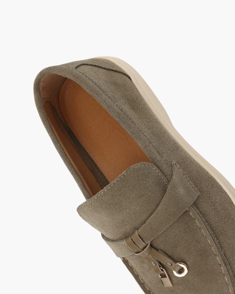 Sofia | Mocassini Donna in Camoscio, Scarpe Slip-On Eleganti Old Money