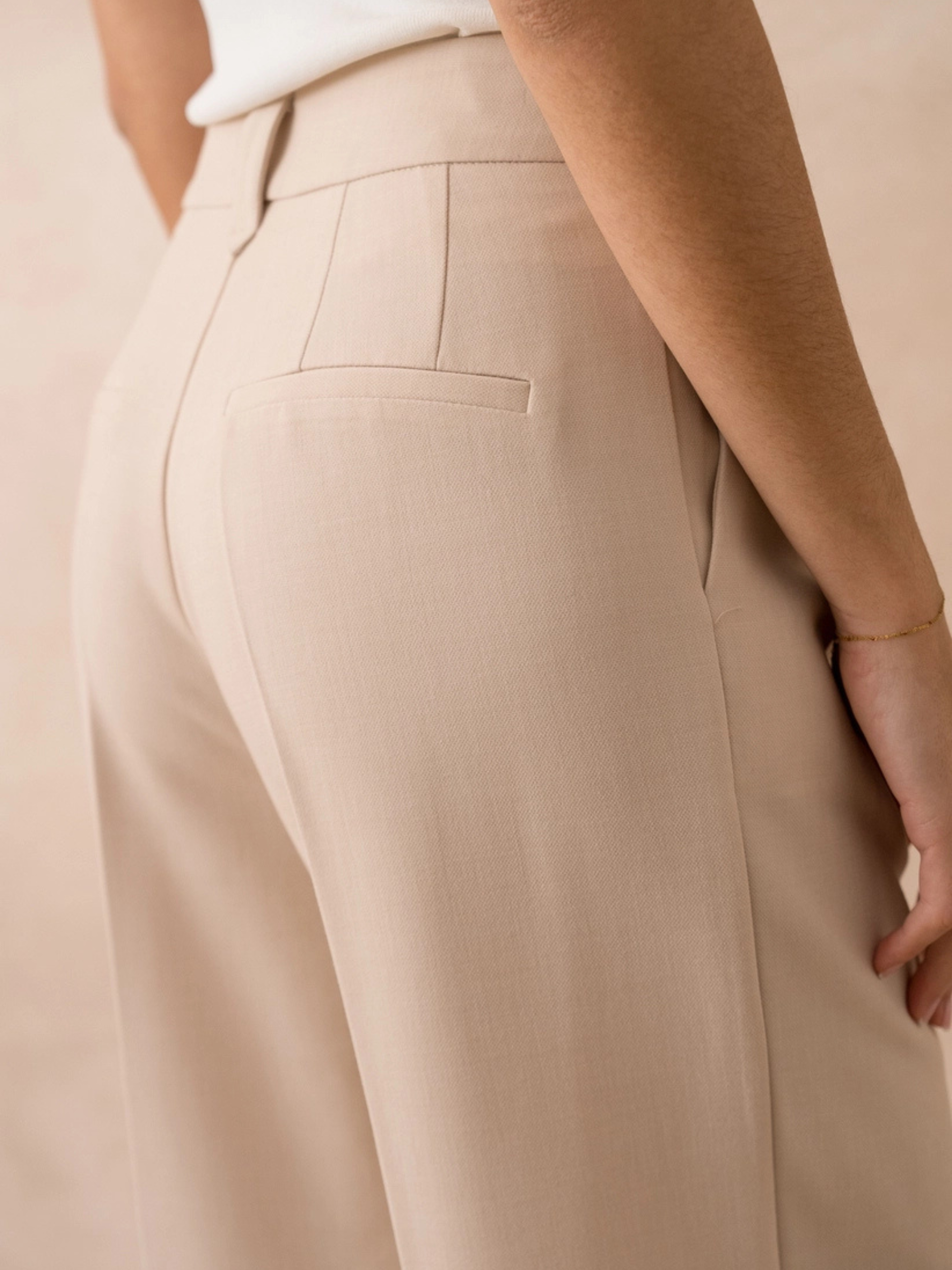 Elegante wijde broek met hoge taille