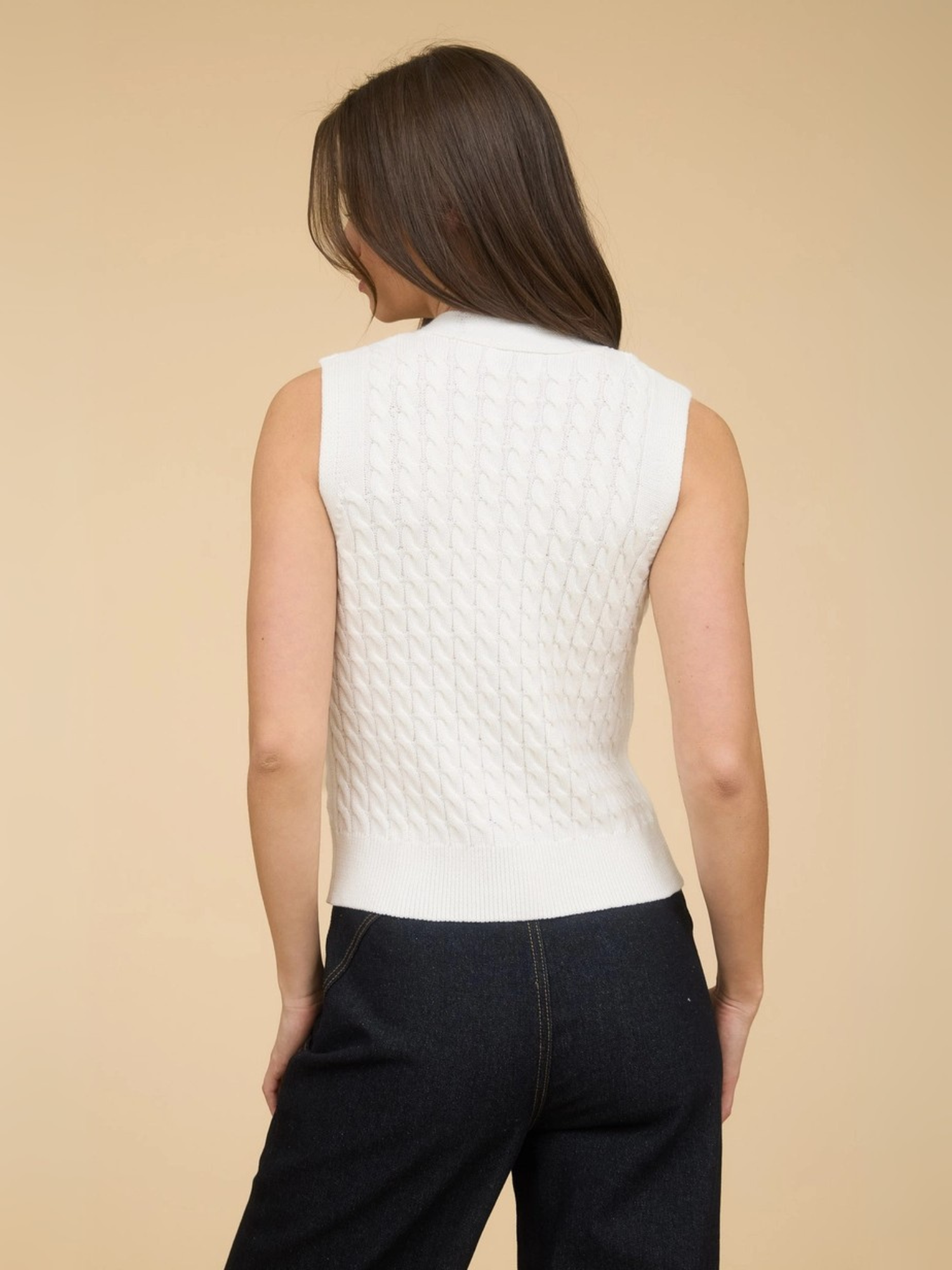 Gilet a Trecce con Scollo a V Smart Luxury
