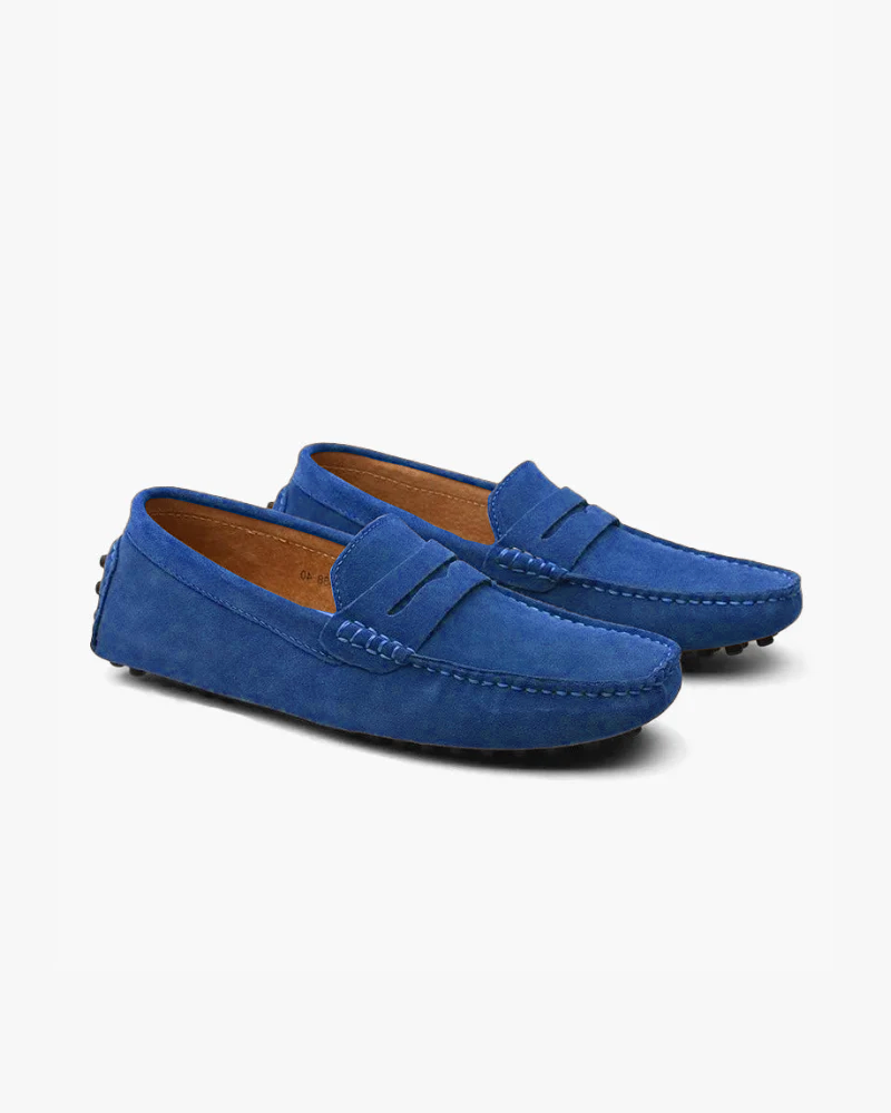 Giulio | Mocassini Driver Uomo in Camoscio, Scarpe Slip-On Casual Old Money