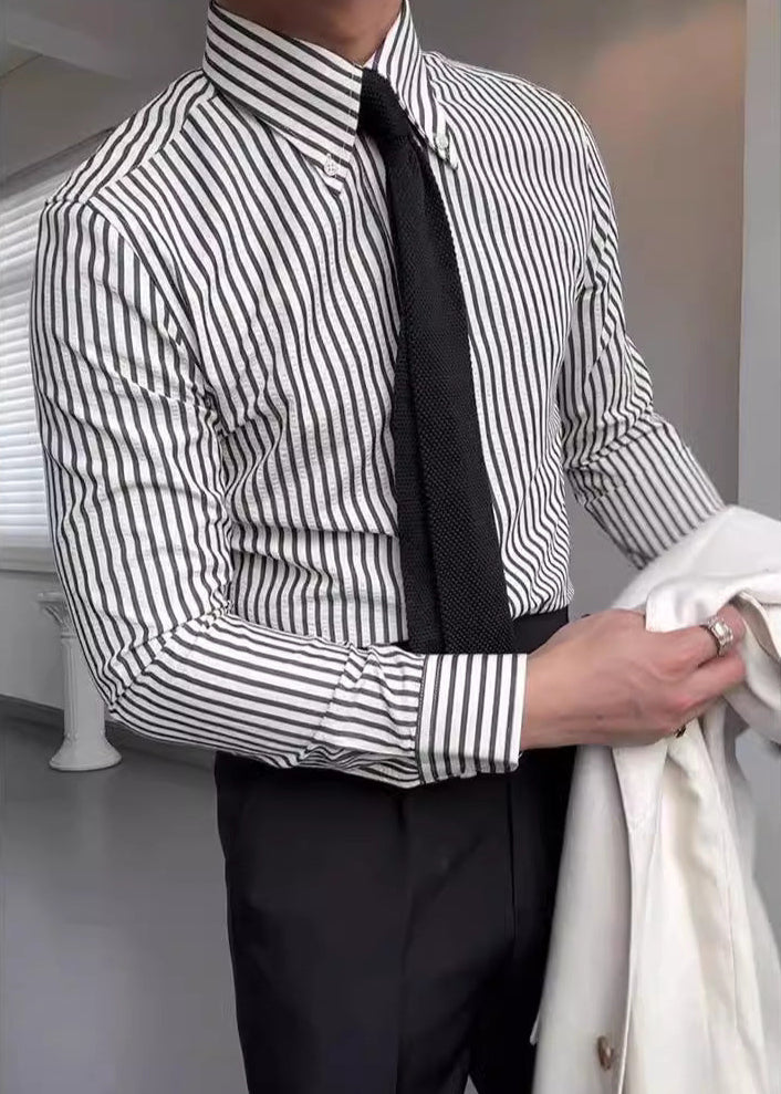 Camicia a Righe a Maniche Lunghe vista laterale