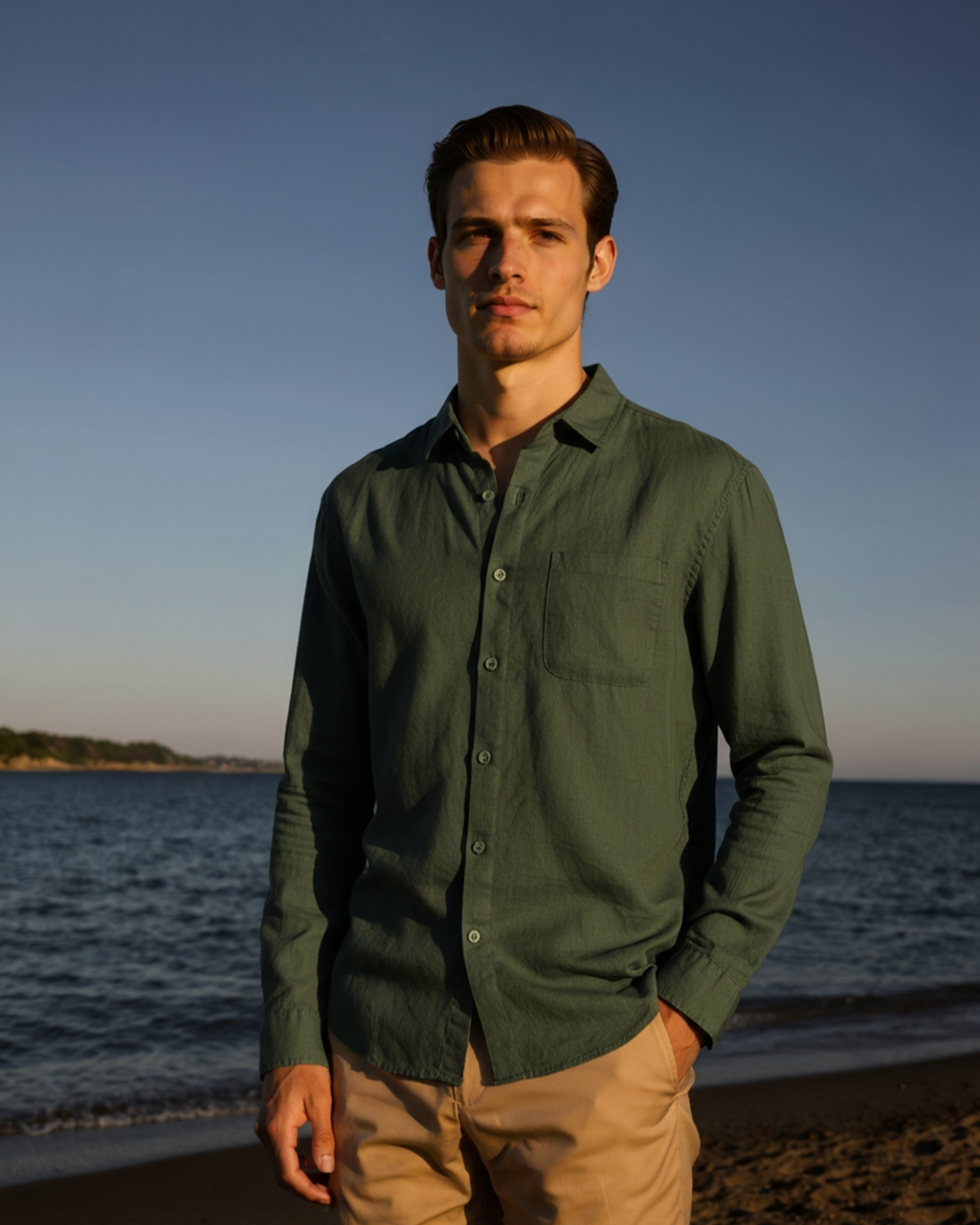 Lorenzo | Camicia Uomo in 100% Lino, Camicia Estiva Traspirante Old Money