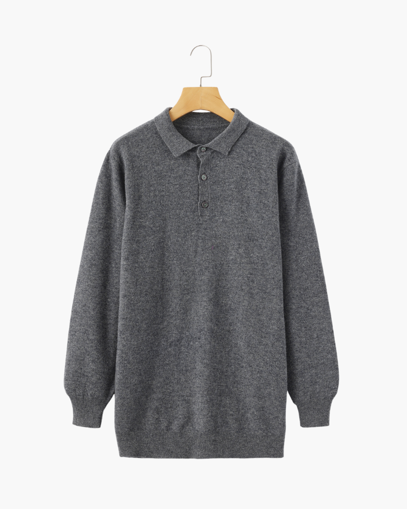 Emanuele | Polo Uomo in 100% Cashmere, Maglia Polo Premium Morbida Old Money