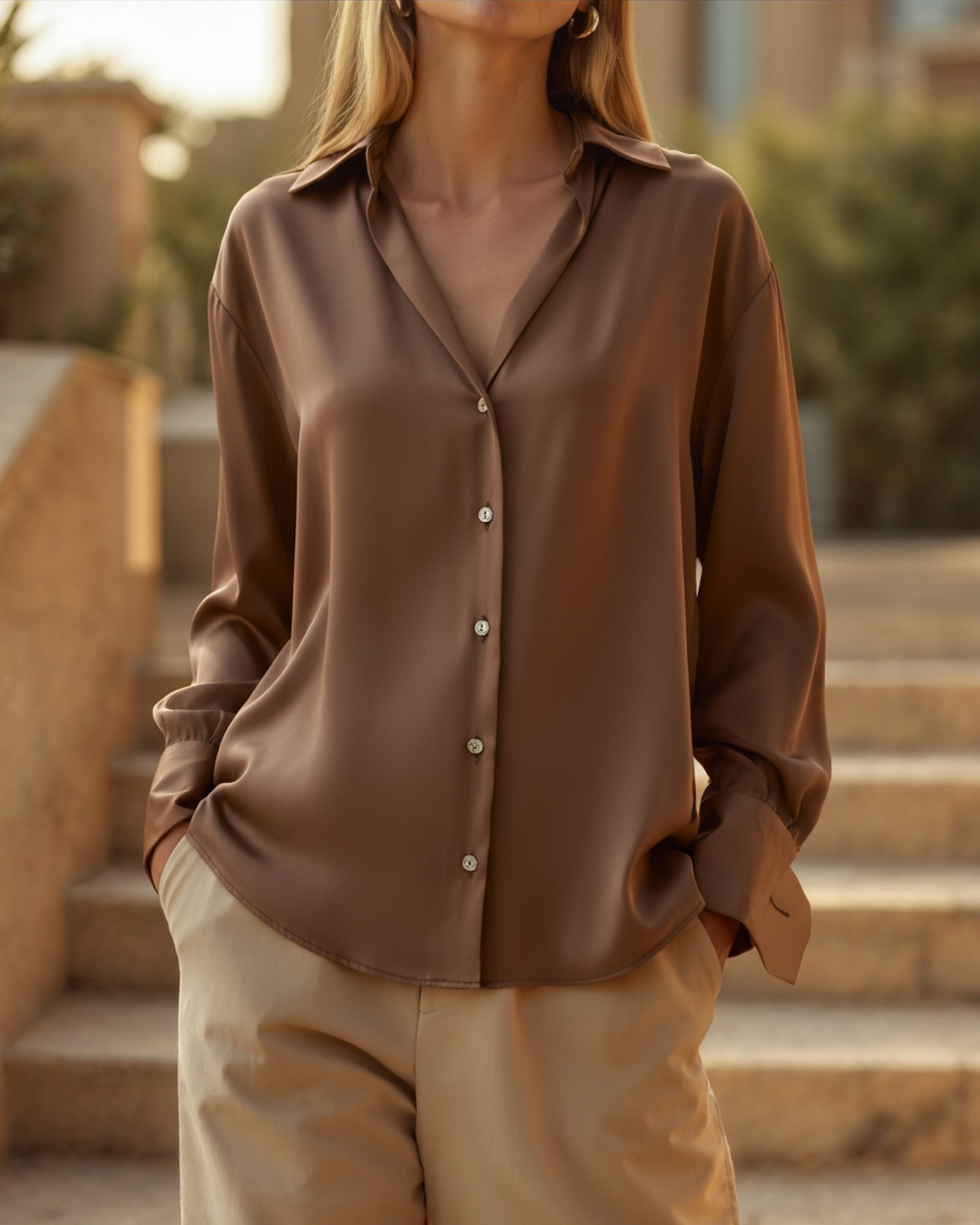 Isabella | Camicia Donna in Lino, Camicia Classica Elegante Traspirante Old Money