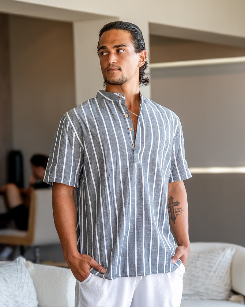 Riccardo | Polo Uomo a Righe, Maglia Polo in Cotone Stile Marinaro Old Money