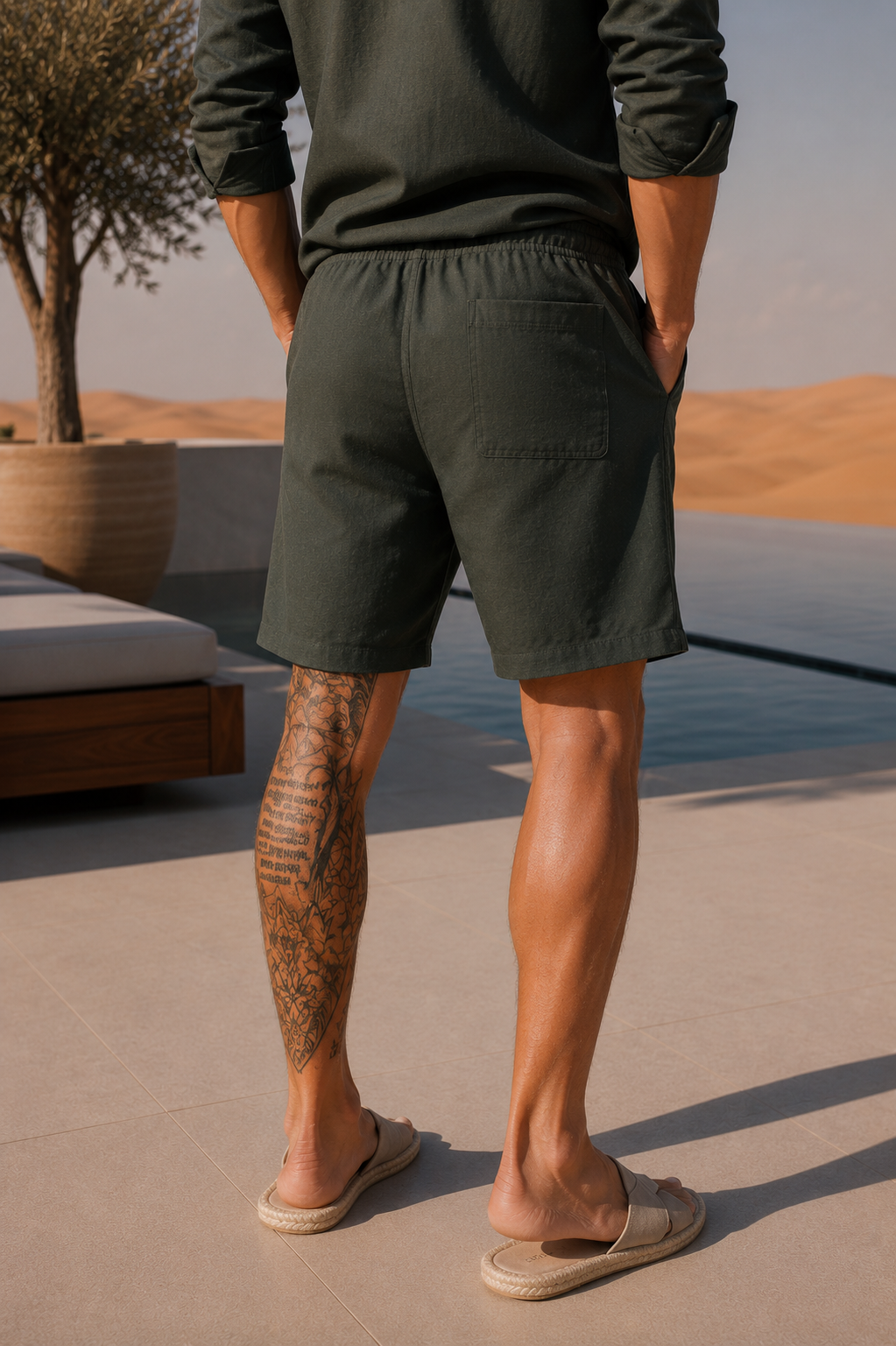 Short met trekkoord en elastische tailleband