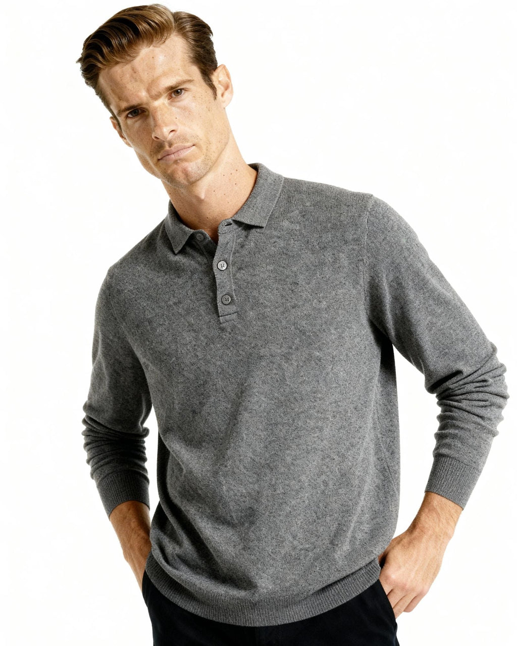 Emanuele | Polo Uomo in 100% Cashmere, Maglia Polo Premium Morbida Old Money