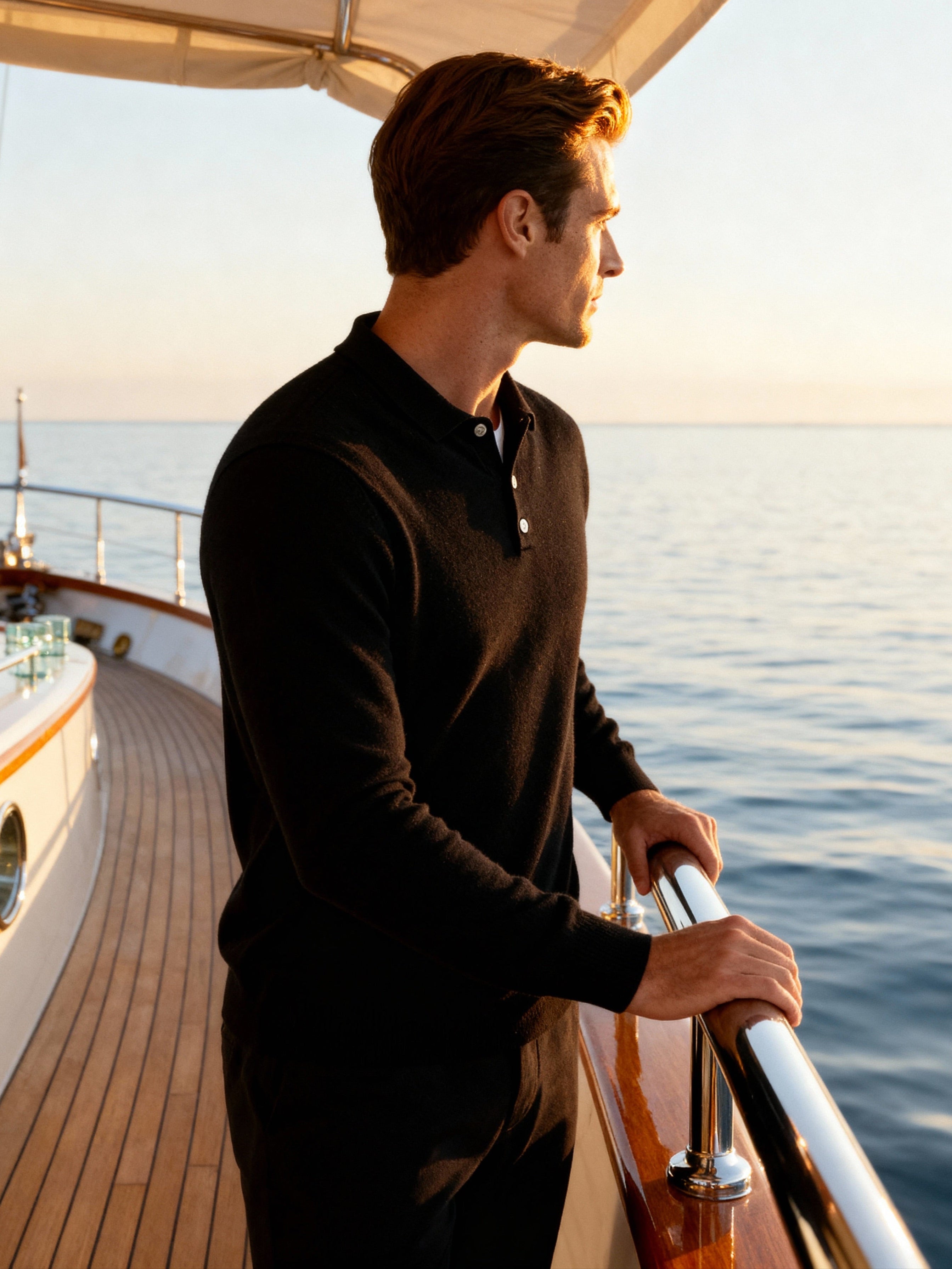 Emanuele | Polo Uomo in 100% Cashmere, Maglia Polo Premium Morbida Old Money