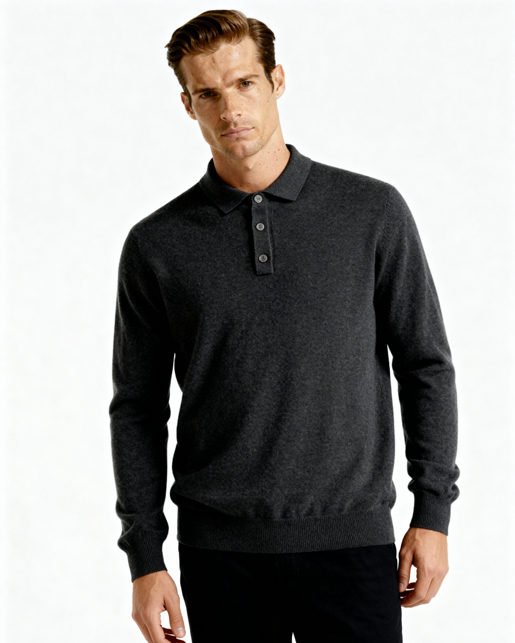 Emanuele | Polo Uomo in 100% Cashmere, Maglia Polo Premium Morbida Old Money