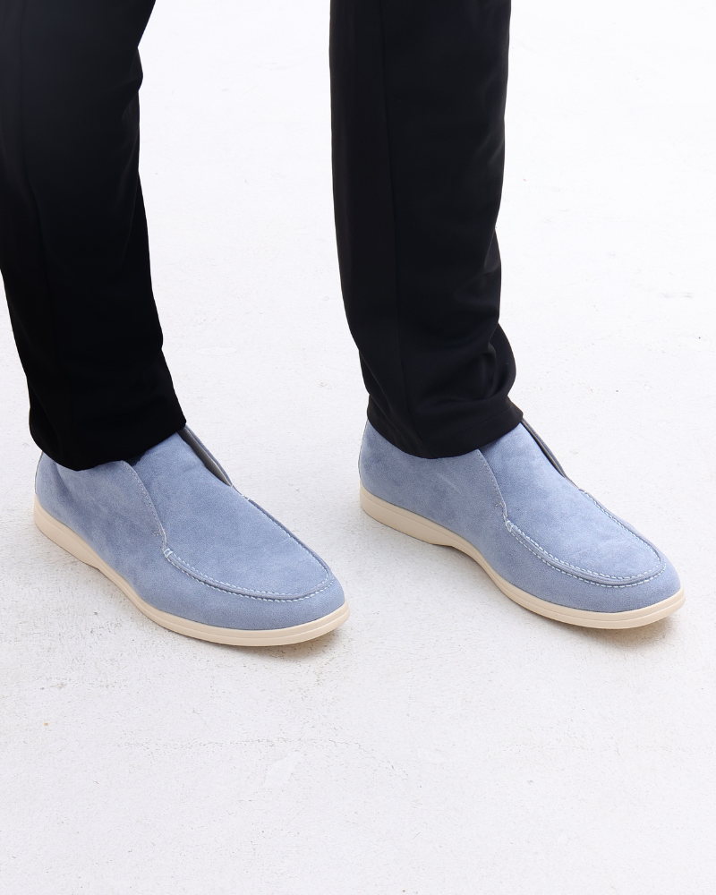 Matteo | Mocassini Alti Uomo in Camoscio, Scarpe Slip-On Eleganti Old Money