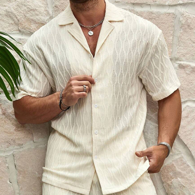 Set Camicia e Shorts Stampati Old Money
